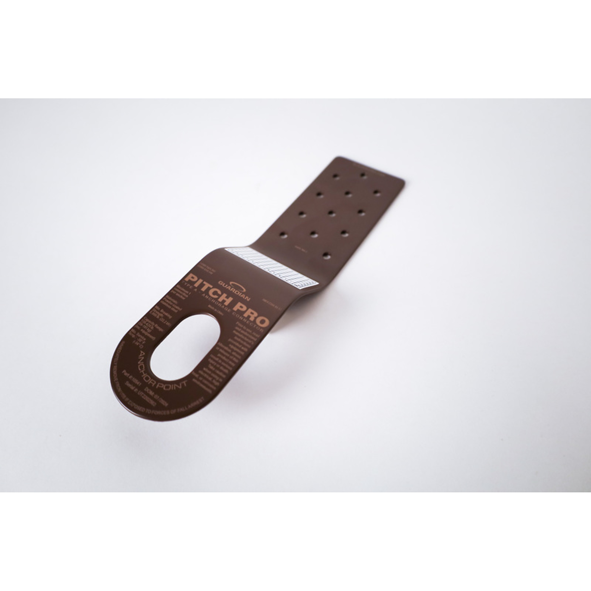 Guardian Fall Protection Pitch Pro Roof Anchor — Powder-Coated Steel, 5000 Lb. Minimum Breaking Strength, OSHA and ANSI Compliant, Brown, Model# 10541